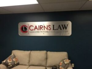 Lobby sign of law firm