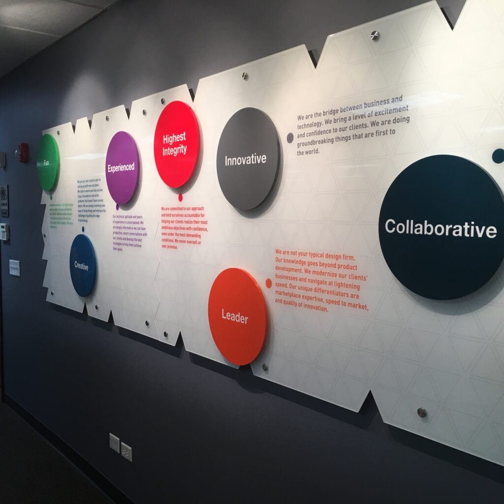 Core Values Wall Decal for Businesses in Naperville