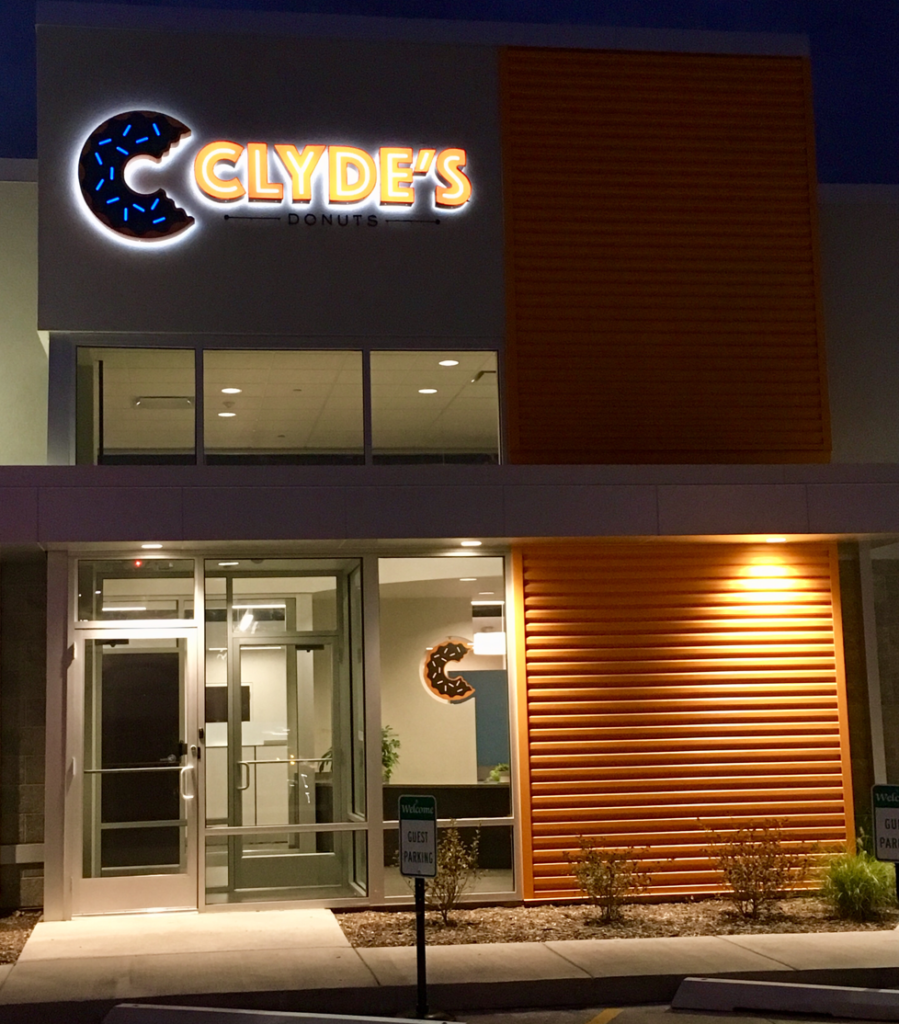 Clydes Donuts Backlit and Frontlit Personalized Wall Signs in Naperville