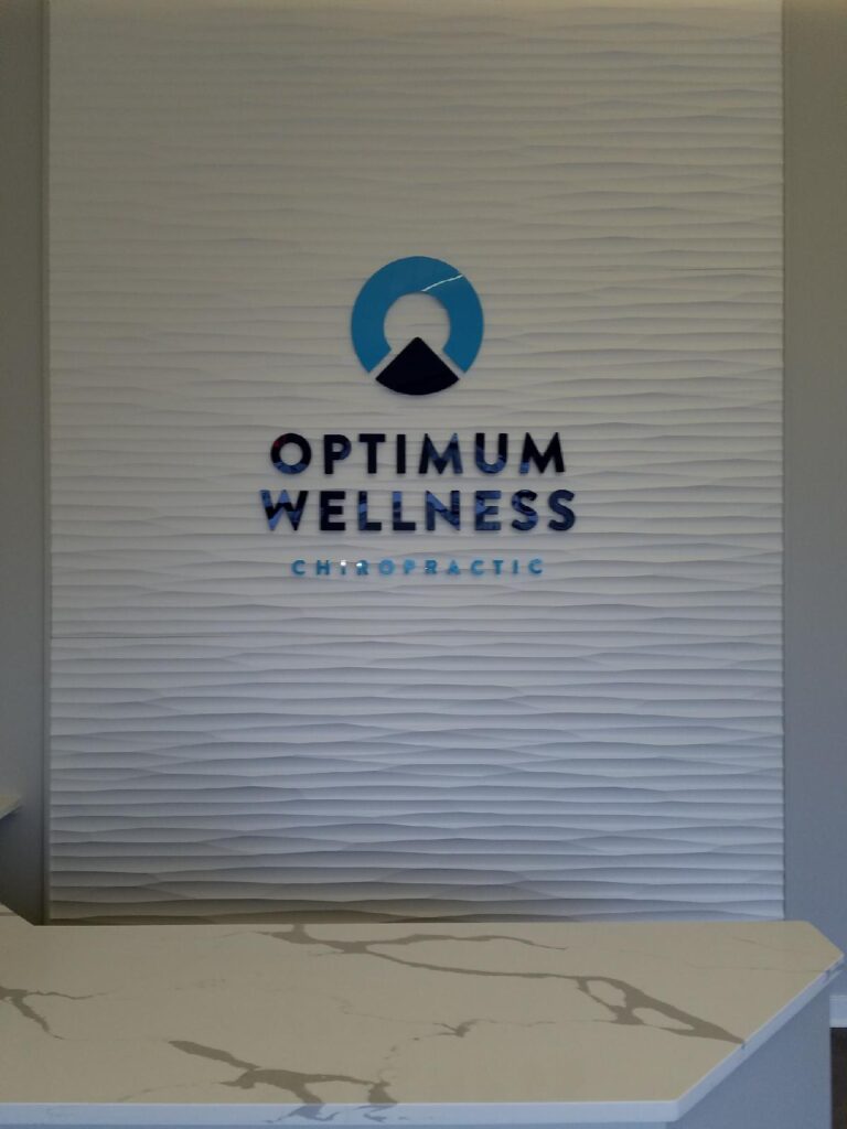 Optimum Wellness Custom Acrylic Letters for Wall in Naperville