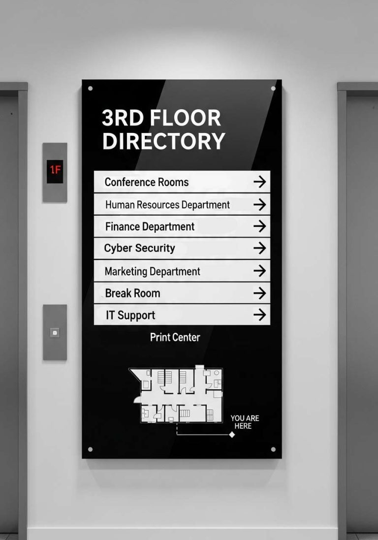 Custom Wayfinding Signs Chicago & Naperville, IL | Directional Signage