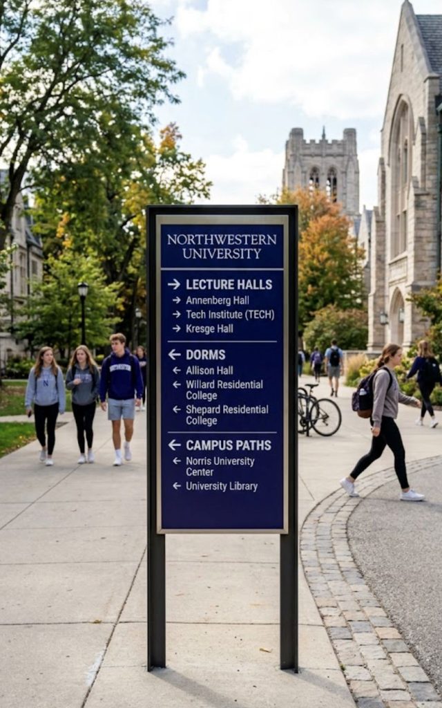 University Rally Point Sign University Signage Chicago & Naperville | Signs for Universities