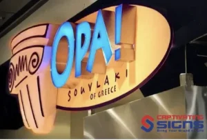 Channel letter signage for Opal in Chicago, IL