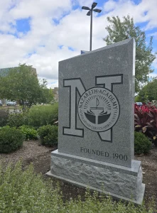 Monument Signage for Nazareth Academy in Chicago, IL