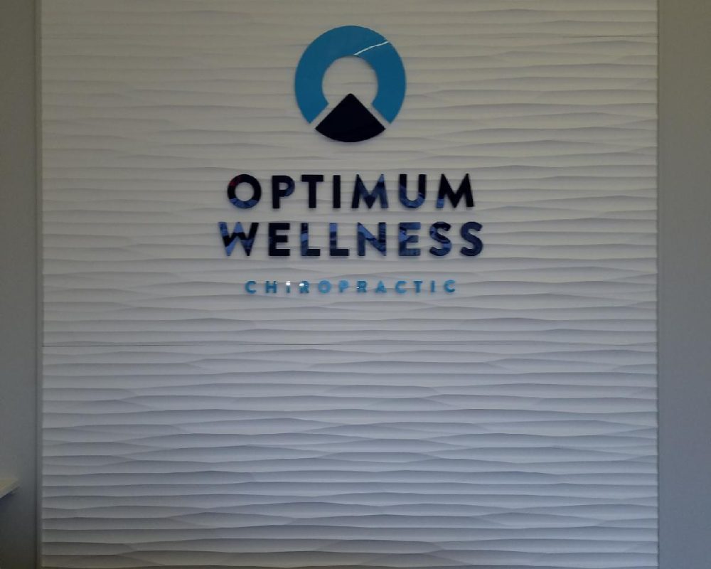 Optimum Wellness Custom Acrylic Letters for Wall in Naperville