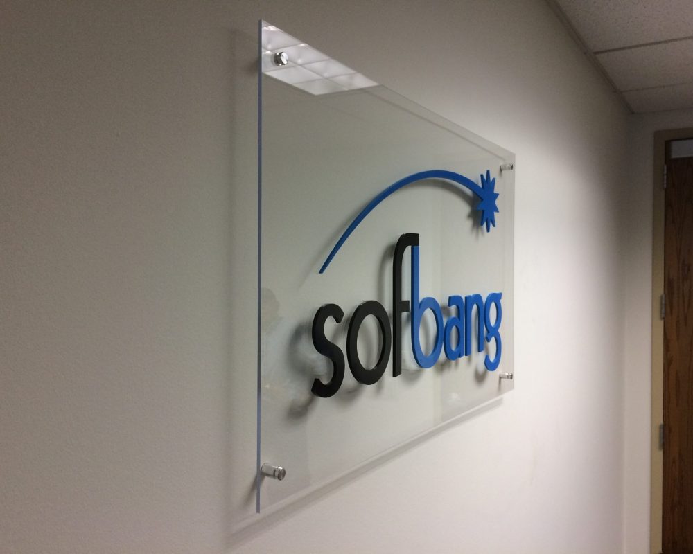 Sofbang Custom Dimensional Sign Letters on Acrylic Panel in Naperville